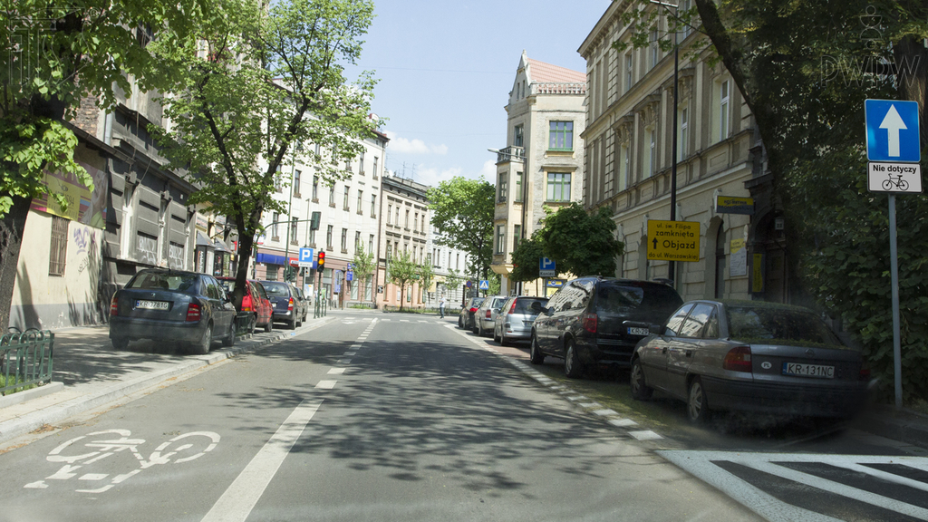 Pytanie Q-0015: Czy na tej drodze możesz spodziewać się rowerzystów nadjeżdżających z przeciwka?