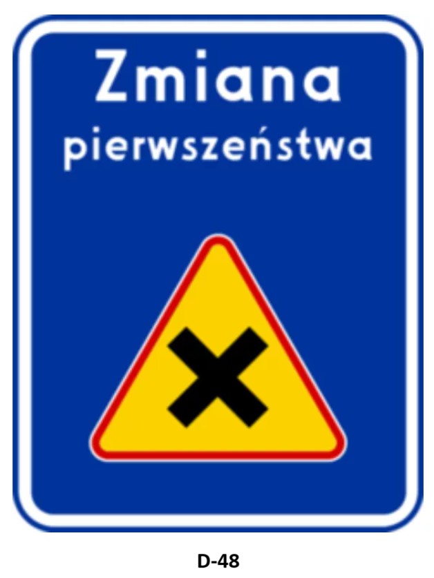 Pytanie Q-2556: Czy za tym znakiem musisz się liczyć z obowiązkiem ustąpienia pierwszeństwa pojazdowi nadjeżdżającemu z prawej strony na skrzyżowaniu ?